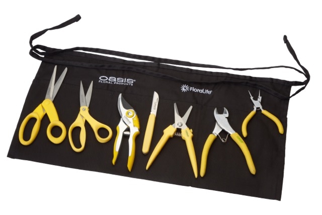 Smithers Oasis Floral Cutting Tool 7 Piece Set with Three Pocket Apron Brand New