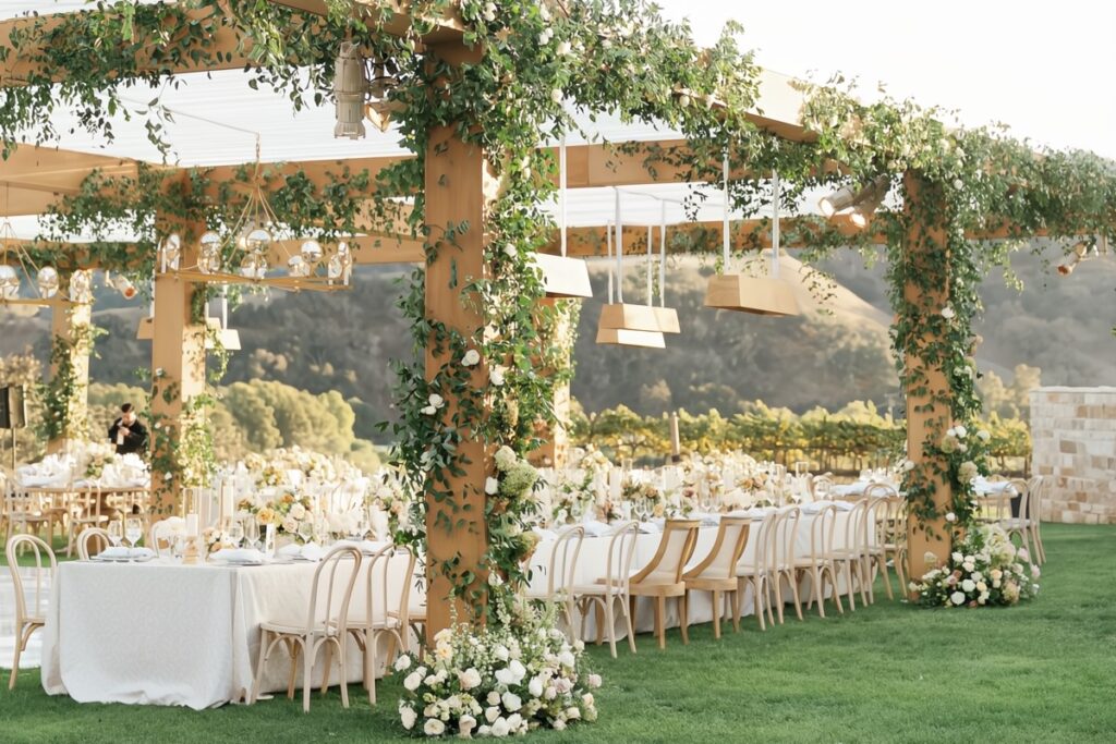 Floral installation designed and created by Toast Santa Barbara