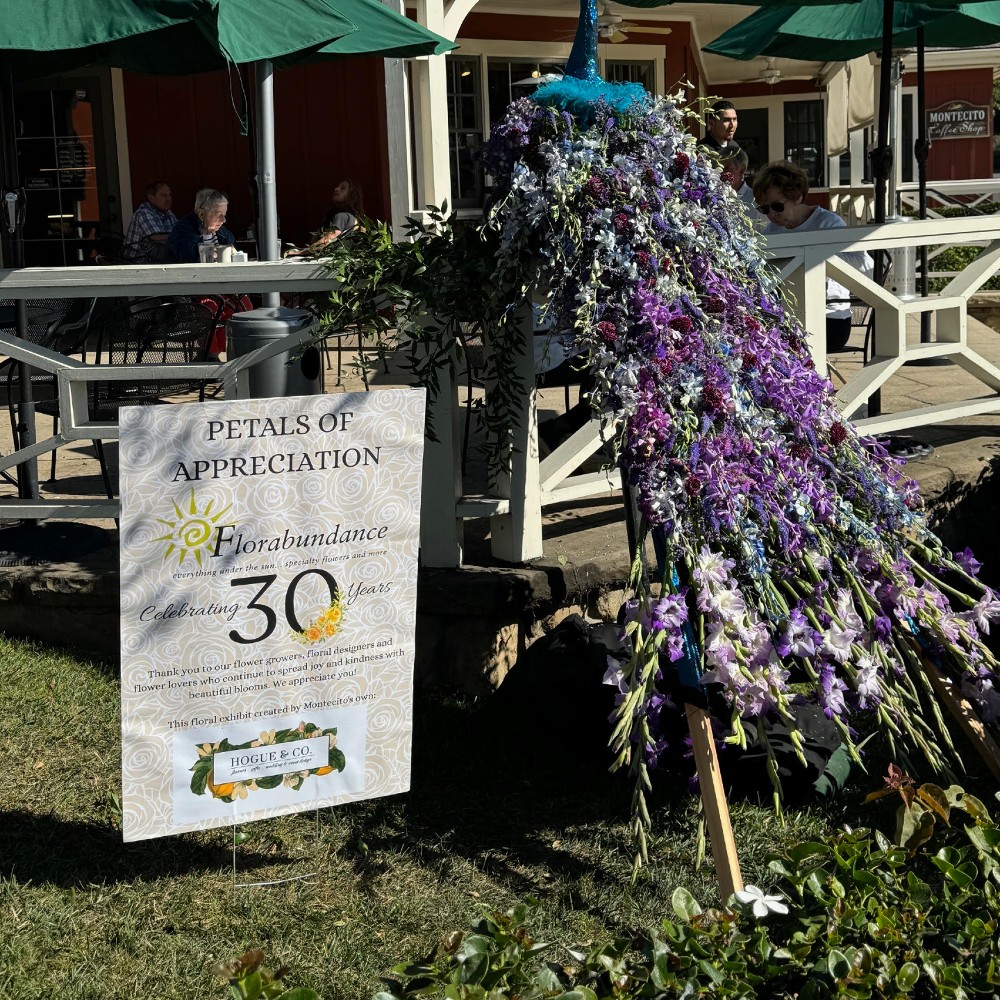 Florabundance 30th anniversary floral installation