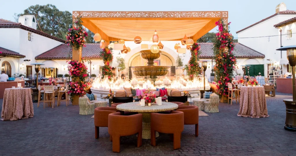 Floral details at the Engage!25 Santa Barbara registration and gifting experience